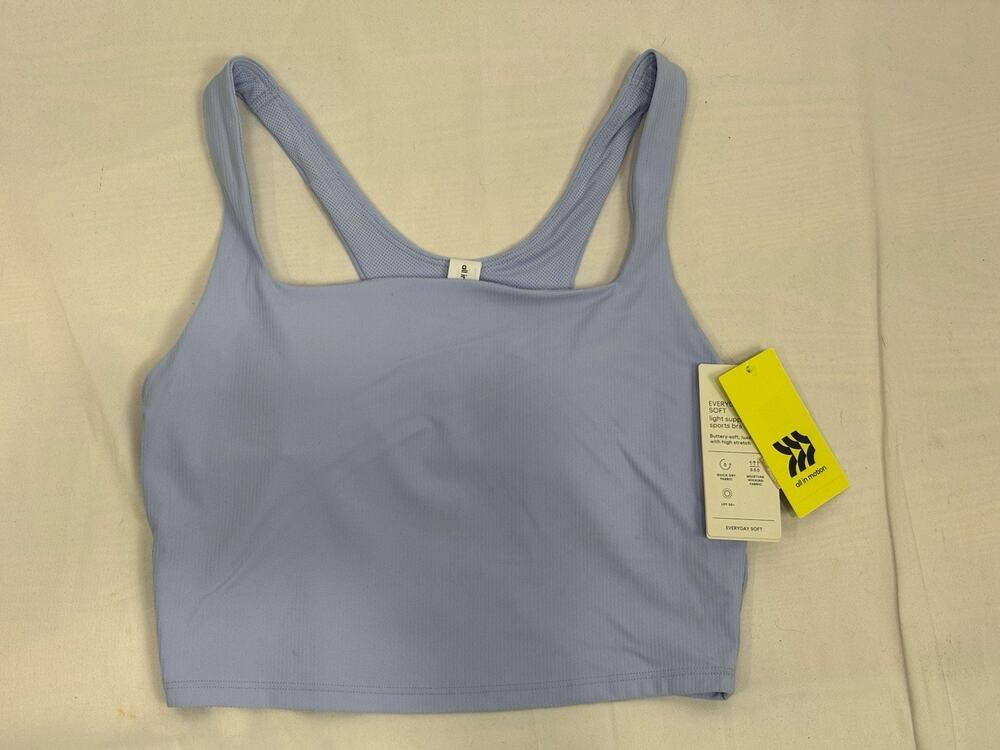 NWT All In Motion Lavender Everyday Soft Sports Bra Square Neck Athleisure XS
